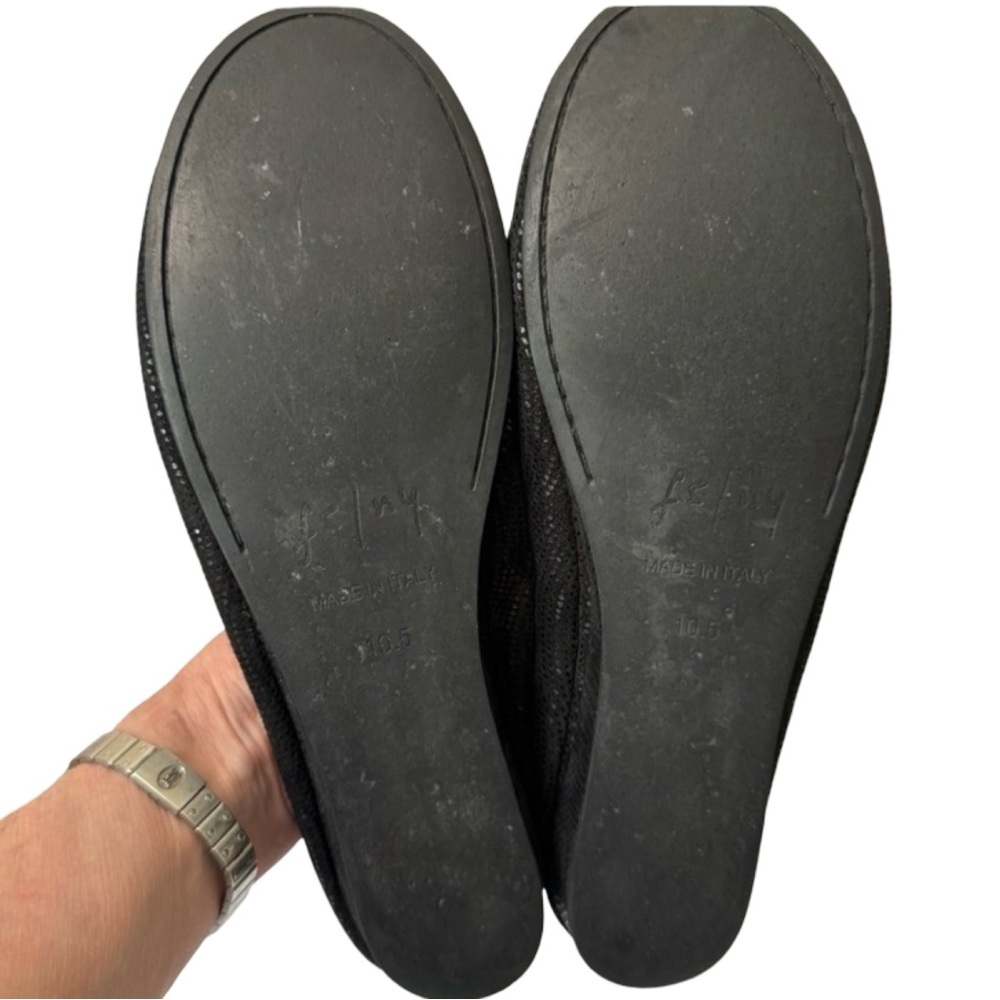 FRENCH SOLE Zeppa Black Wave Ballet Flats With Box Size 10.5 - Picture 11 of 16